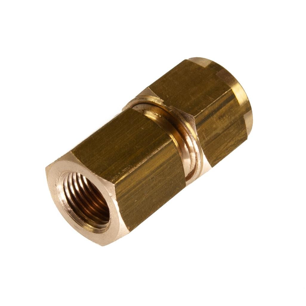 6mm x 1/8" BSP Female Compression Coupling Brass CxFI Compression Female Adaptors Thunderfix 901558