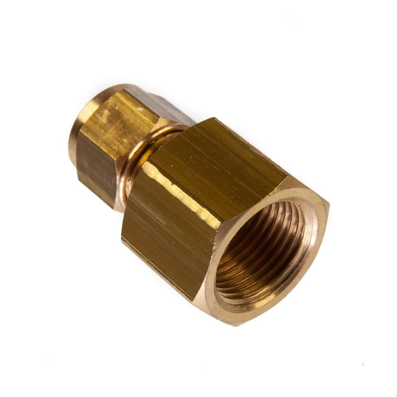 8mm x 3/8" BSP Female Compression Coupling Brass CxFI Compression Female Adaptors Thunderfix 901560