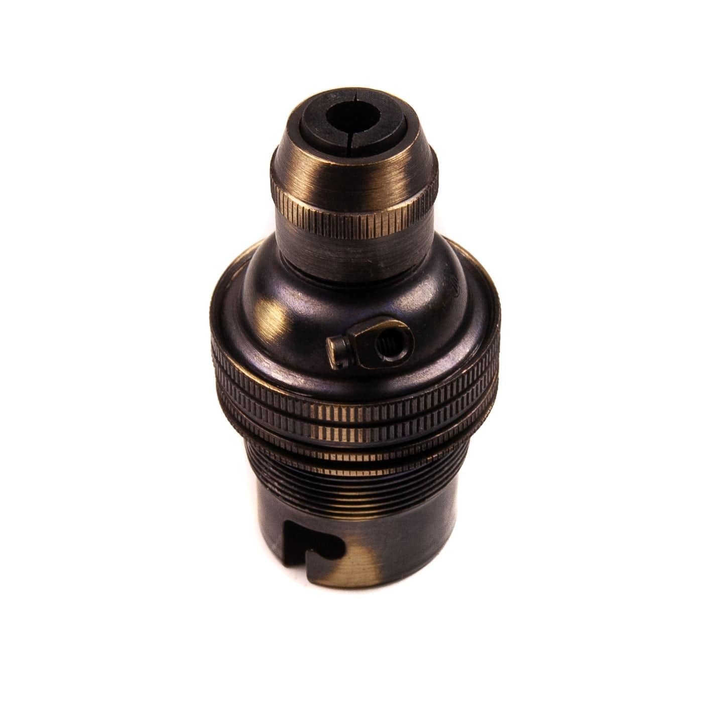 Antique Effect Lamp Holder Bayonet Cap (BC) (B22d) Cord Grip and Shade Ring Cord Grip Lampholders Thunderfix 900023