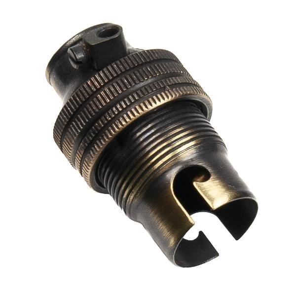 Antique Effect Lamp Holder Small Bayonet Cap SBC (B15d) Fitting Bulb Holder 1/2" Screw Thread Plain Lampholders Thunderfix 900638