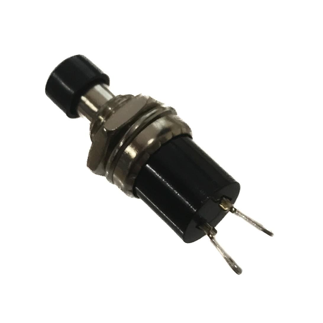 Black Off-On Miniature Push to Make Switch - SPST 1A 250VAC Service Item Unbranded 902589