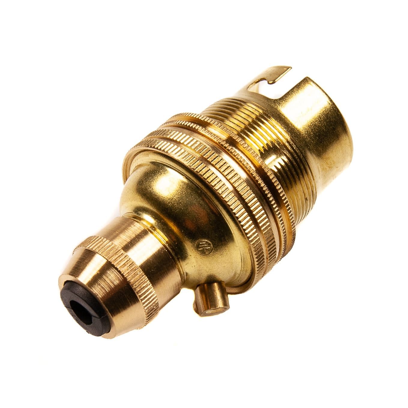 Brass Lamp Holder Bayonet Cap (BC) (B22d) Bulb Holder Cord Grip and Shade Ring Cord Grip Lampholders Thunderfix 100588