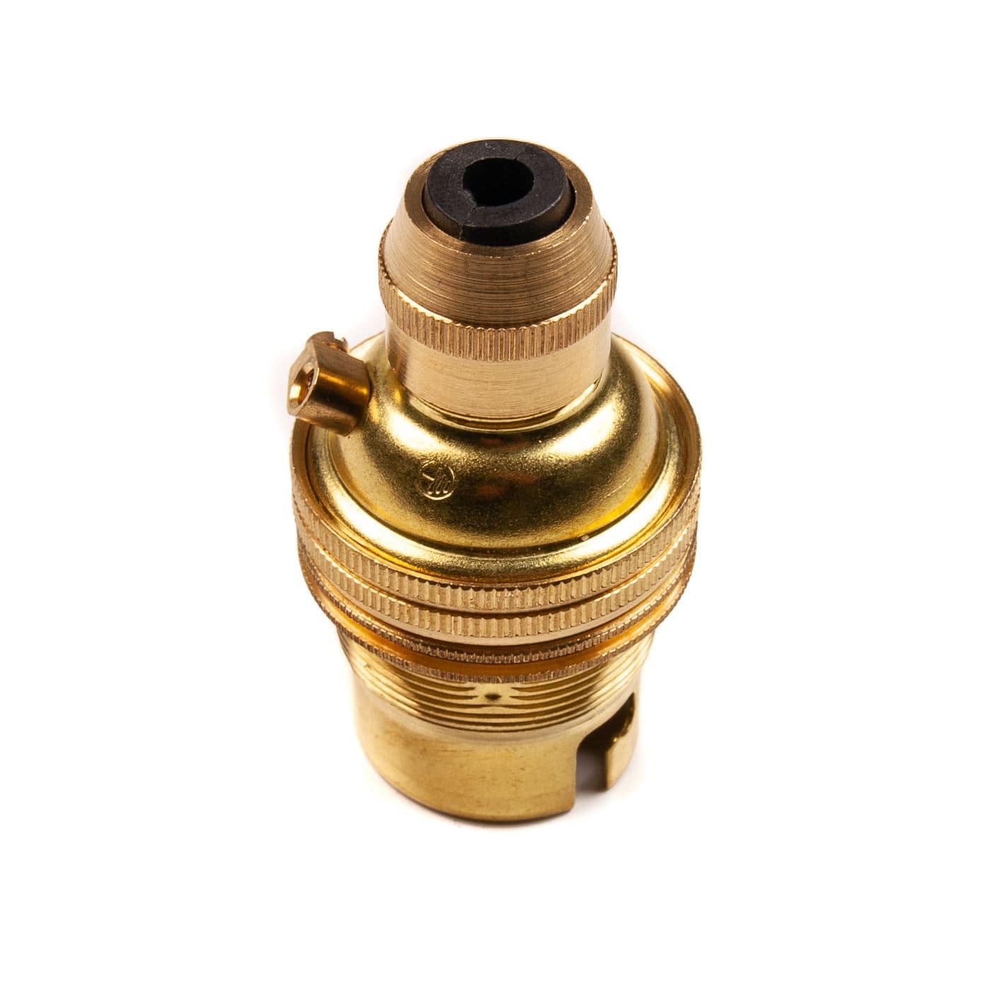 Brass Lamp Holder Bayonet Cap (BC) (B22d) Bulb Holder Cord Grip and Shade Ring Cord Grip Lampholders Thunderfix 100588