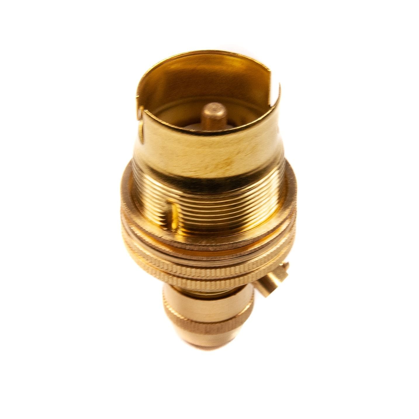 Brass Lamp Holder Bayonet Cap (BC) (B22d) Bulb Holder Cord Grip and Shade Ring Cord Grip Lampholders Thunderfix 100588