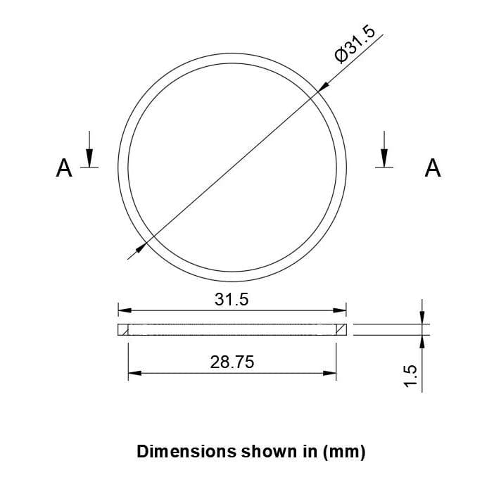 Fibre Washer for 1" BSP Tap Connectors, Washer is 31mm Diameter (Pack of 5) Tap Washers Thunderfix 900374