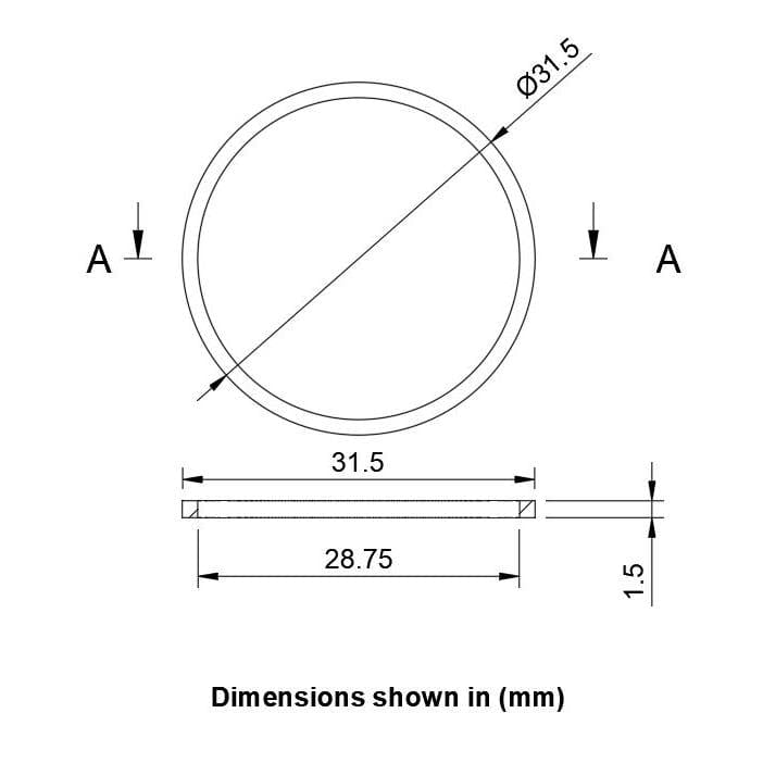 Fibre Washer for 1" BSP Tap Connectors, Washer is 31mm Diameter (Pack of 5) Tap Washers Thunderfix 900374