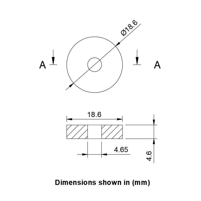 Flat Tap Washer 1/2" BSP Replacement Tap Washer 19mm Diameter (Pack of 5) Tap Washers Thunderfix 100235