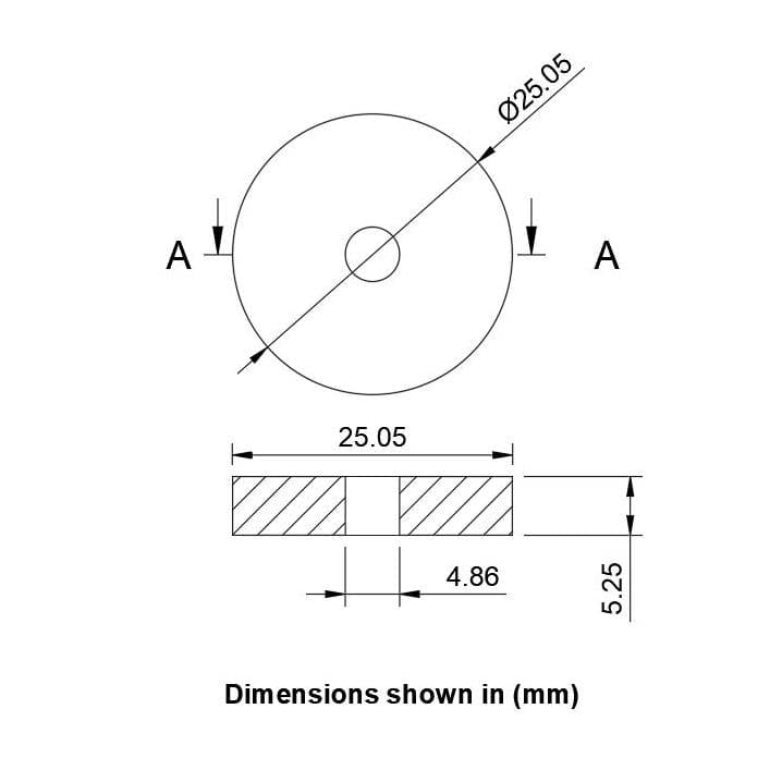 Flat Tap Washer 3/4" BSP Replacement Tap Washer 25mm Diameter (Pack of 5) Tap Washers Thunderfix 100236