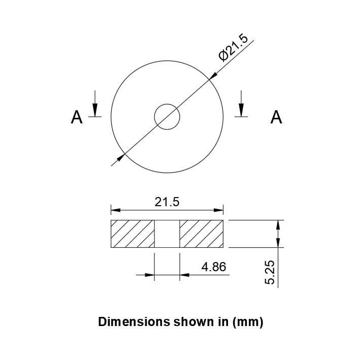 Flat Tap Washer 5/8" BSP Replacement Tap Washer 22mm Diameter (Pack of 5) Tap Washers Thunderfix 100238