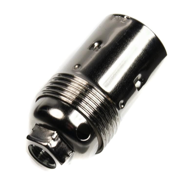 Nickel Plated Small Eddison Screw SES (E14) Lamp Holder 10mm Screw Thread Plain Lampholders Thunderfix 900637