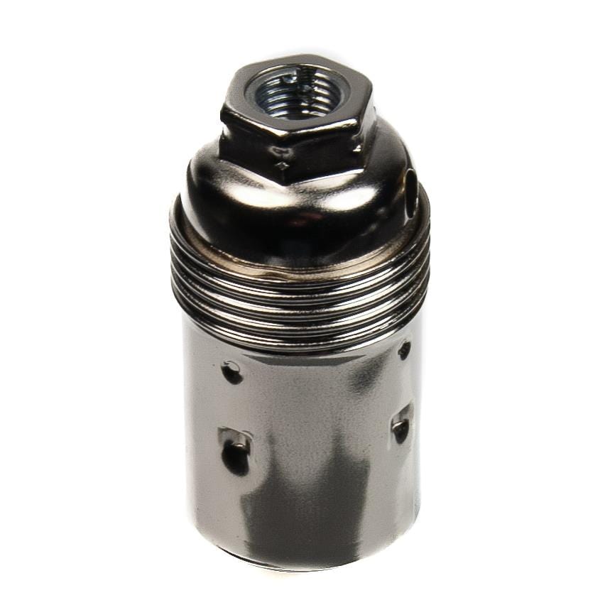Nickel Plated Small Eddison Screw SES (E14) Lamp Holder 10mm Screw Thread Plain Lampholders Thunderfix 900637