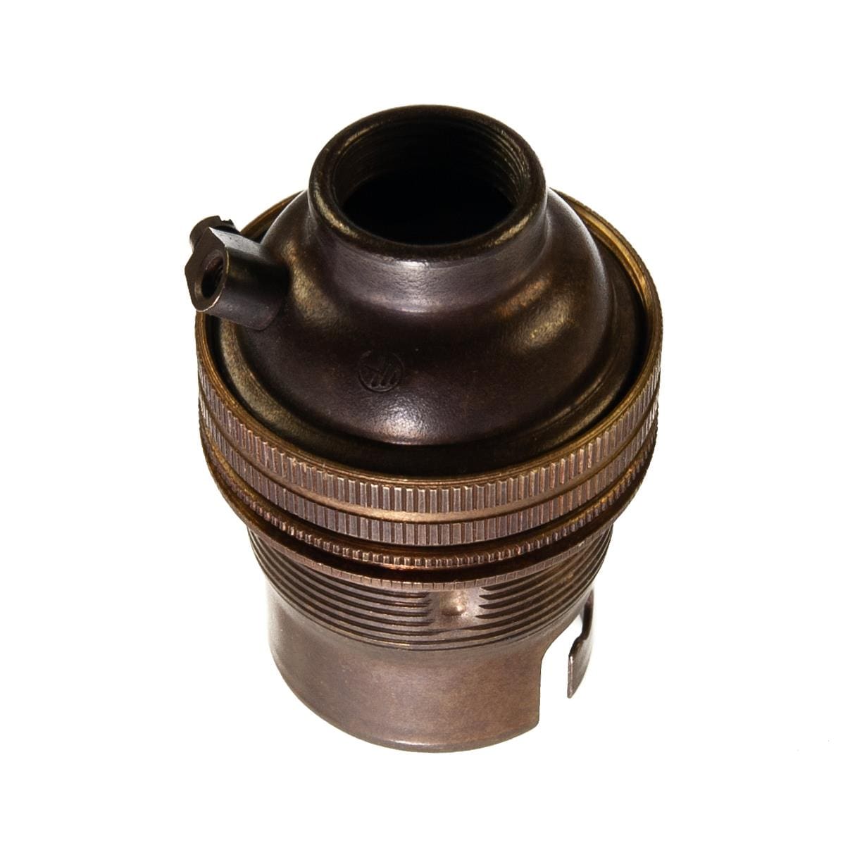 Old English Brass Lamp Holder Bayonet Cap (BC) (B22d) Fitting Bulb Holder 1/2" Screw Thread Plain Lampholders Thunderfix 901582