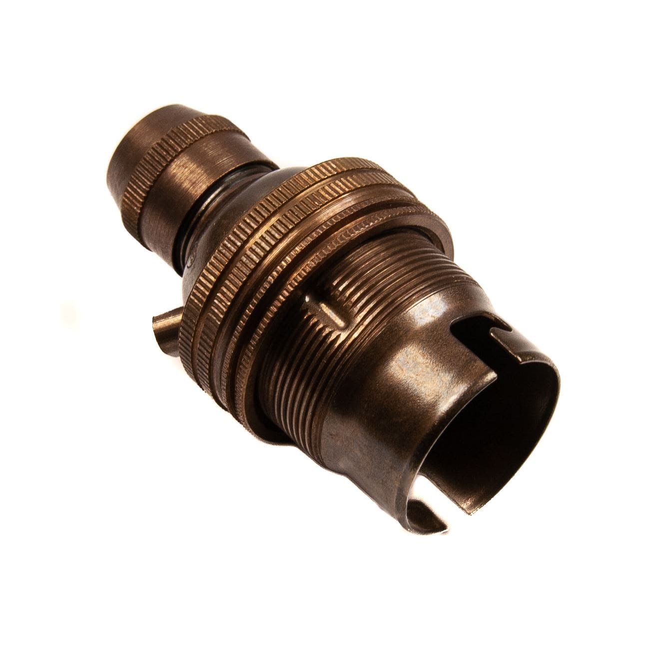 Old English Lamp Holder Bayonet Cap (BC) (B22d) Bulb Holder Cord Grip and Shade Ring Cord Grip Lampholders Thunderfix 900025