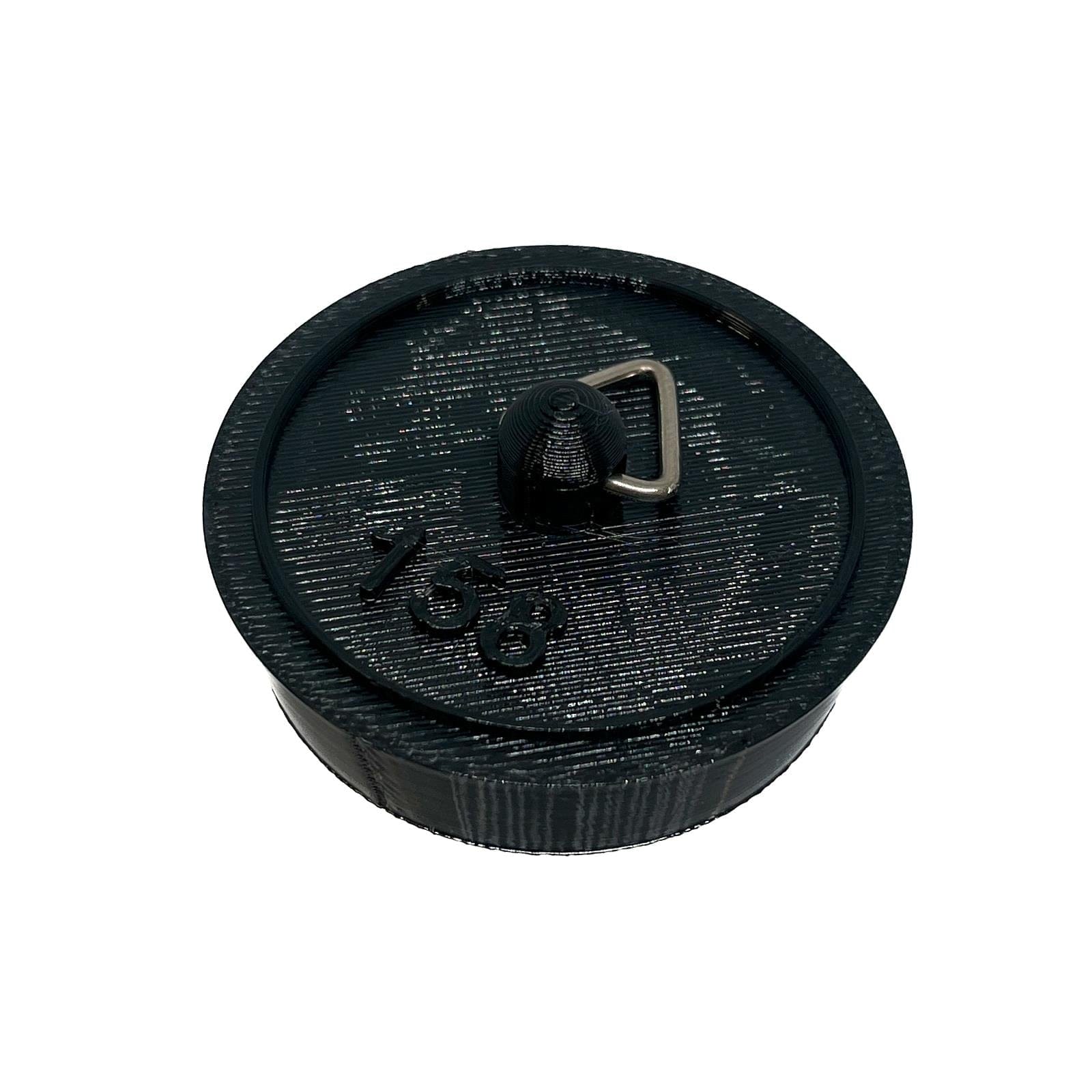 Sink Bath Plug Black Tapered Suits 39mm to 44mm Openings 1 5/8" - 42mm Service Item Thunderfix 903486