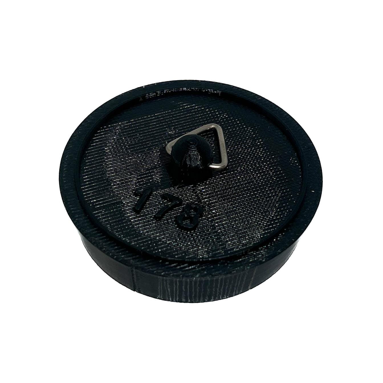 Sink Bath Plug Black Tapered Suits 45mm to 50mm Openings 1 7/8" - 48mm Service Item Thunderfix 903109