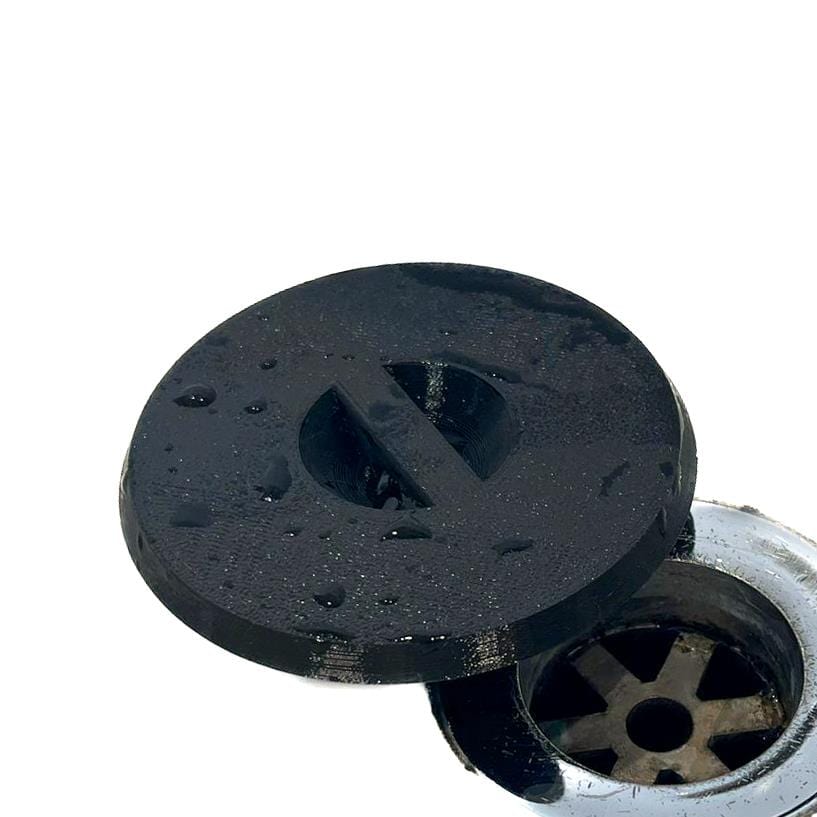 Sink Bath Plug Universal Travel Plug Black 1 1/2" to 2" 34mm - 50mm Service Item Thunderfix 903174
