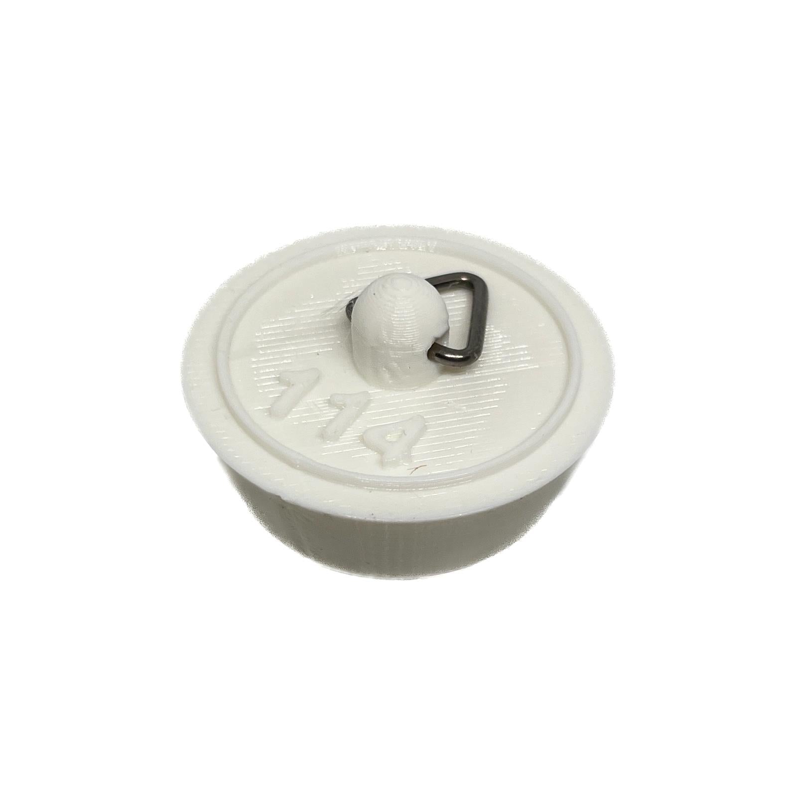 Sink Bath Plug White Tapered Suits 29mm to 36mm Openings 1 1/4" - 32mm Service Item Thunderfix 903489