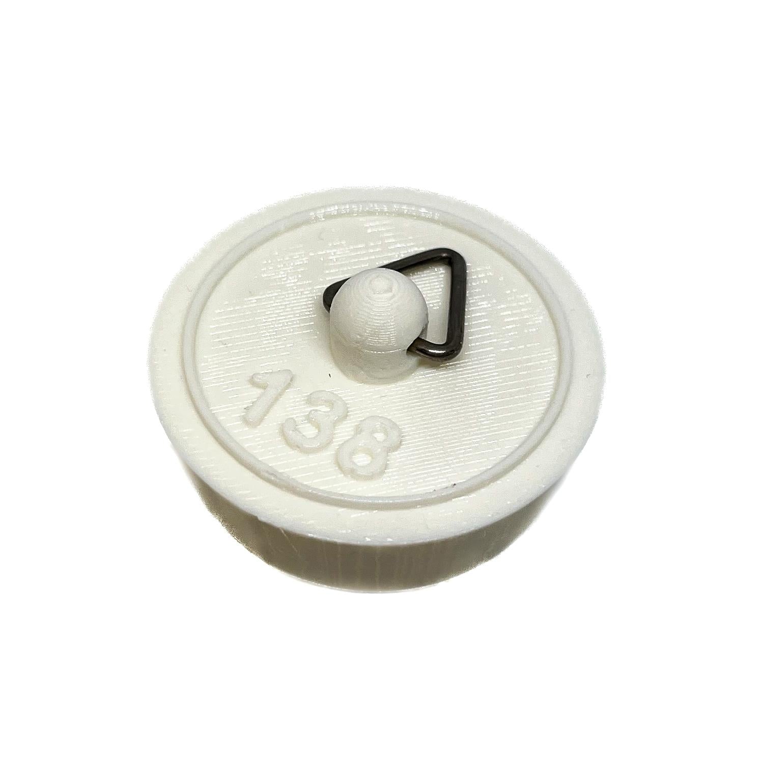Sink Bath Plug White Tapered Suits 33mm to 38mm Openings 1 3/8" - 36mm Service Item Thunderfix 903492