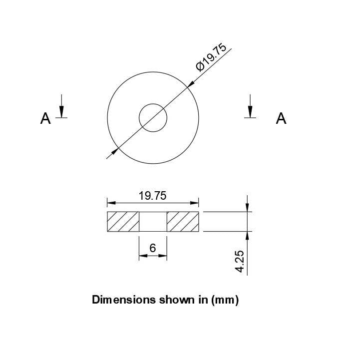 Tantofex Tap Washer 3/4" BSP Replacement Tap Washer 20mm Diameter (Pack of 4) Tap Washers Thunderfix 100097