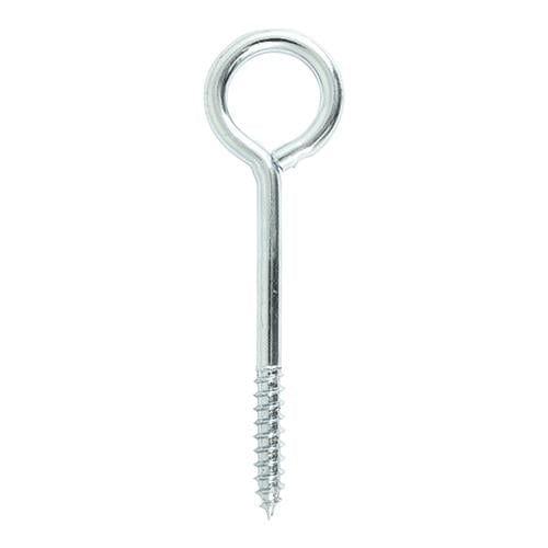 75mm x 12g Vine Eye Zinc Plated | (Singles) Screw Eyes Thunderfix 900146