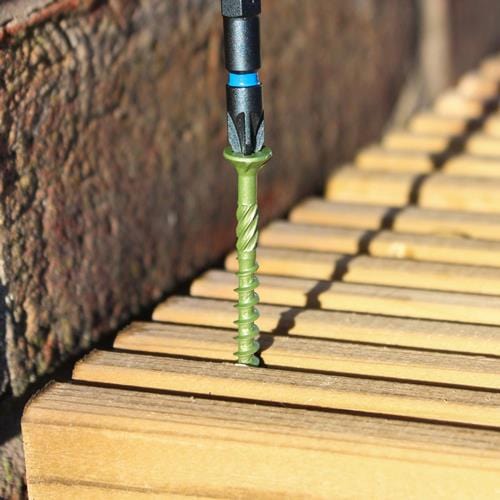 Decking Screws Exterior Grade 4.5mm x 60mm - Organic Green (Box of 200) Service Item Timco 901461