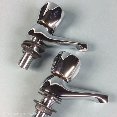 Eclipse Basin Taps 1/2" BSP Standard Handles Chrome Plated - Thunderfix Hardware