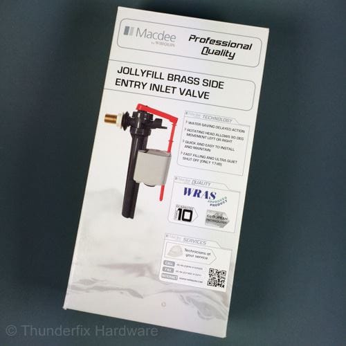 Macdee Jollyfill Brass Side Entry Inlet Valve Professional Quality 10120034 - Thunderfix Hardware