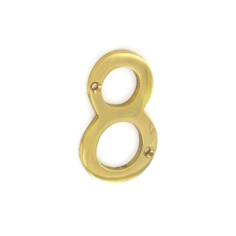 Number 8 Brass 75mm | S2508 | Securit Service Item Securit 901225
