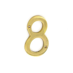 Number 8 Brass 75mm | S2508 | Securit Service Item Securit 901225