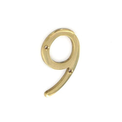 Number 9 Brass 75mm | S2509 | Securit Service Item Securit 901226