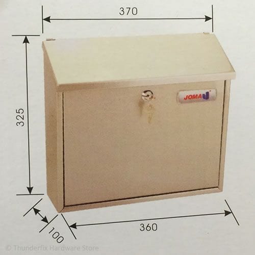 Post Box Joma Garden 40 Stainless Steel - Thunderfix Hardware