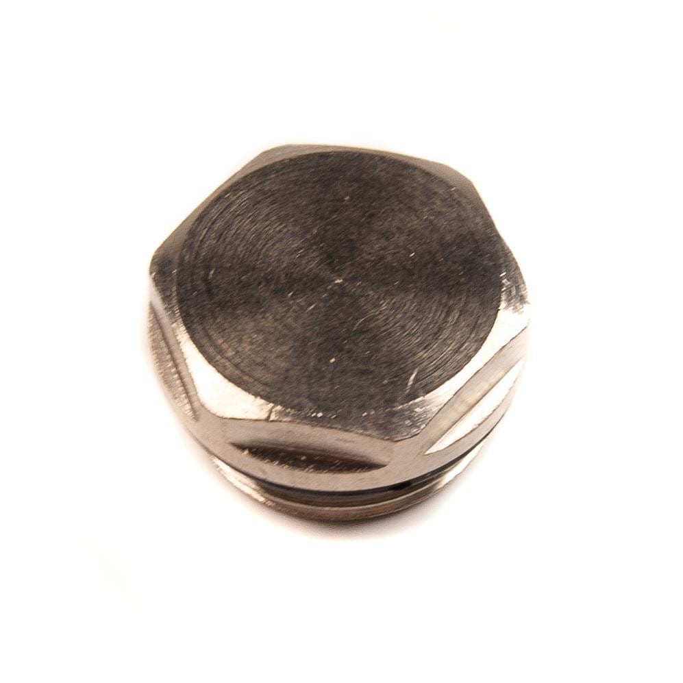 Radiator Plug Chrome 1/2" BSP 18.63mm Diameter Thread - Thunderfix Hardware