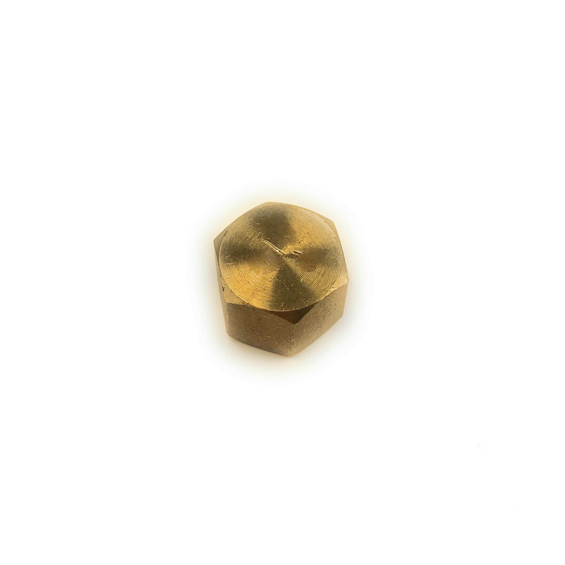 Stop End Cap 1/4" BSP Blanking Cap Brass Fits 11.4mm Thread - Thunderfix Hardware