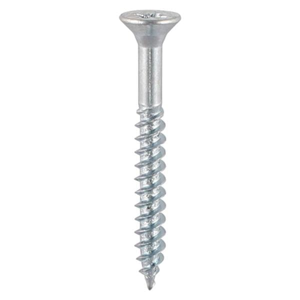 Twin Thread Wood Screws Countersunk ZP - 4.0mm x 25mm - 8 x 1" (Box of 200) Service Item Timco 900483