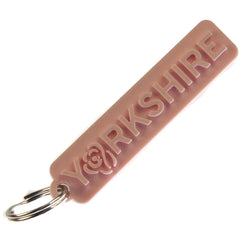 Yorkshire Raised Text Key Ring Candy Pink | Wayward Media Service Item Wayward Media 902077