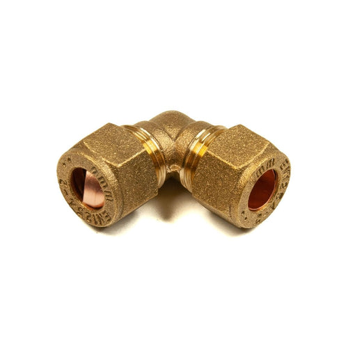 10mm Compression Elbow 90 Degrees Brass
