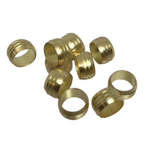10mm Compression Olives Brass (Pack of 10)