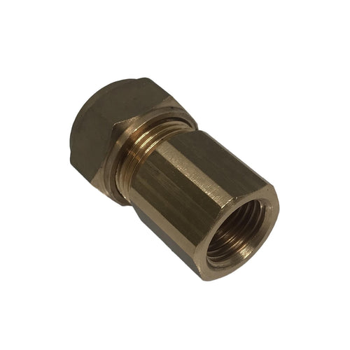 10mm x 1/4" BSP Female Compression Coupling Brass CxFI