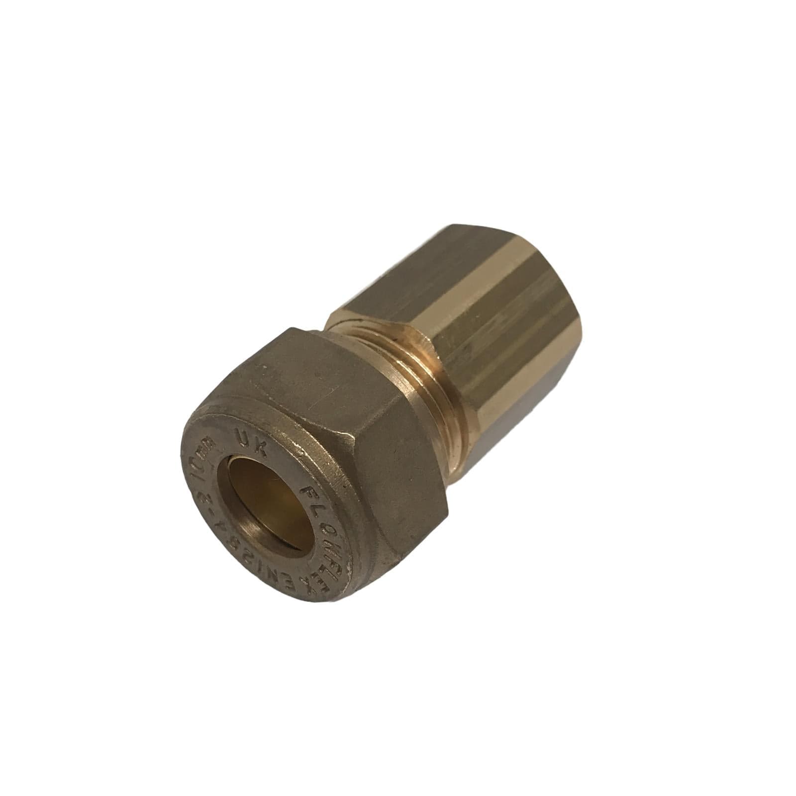 10mm x 1/4" BSP Female Compression Coupling Brass CxFI Compression Female Adaptors Thunderfix 100747