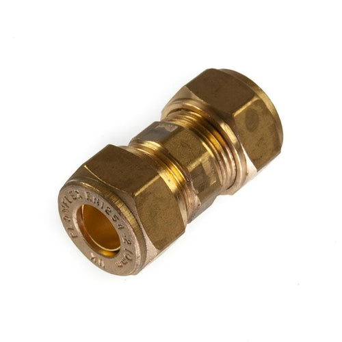 12mm x 10mm Compression Reducer Coupling Brass