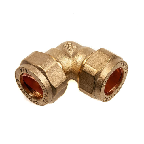 15mm Compression Elbow 90 Degrees Brass
