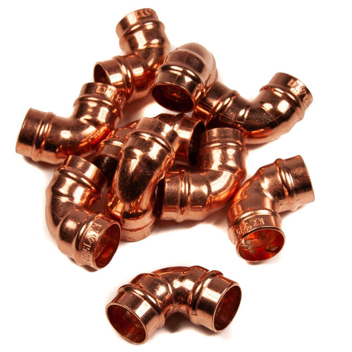 15mm Solder Ring Elbow 90 Degrees Copper Fitting (Pack of 10)