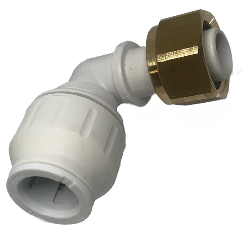 15mm x 1/2'' BSP Angled Bent Pushfit Tap Connector John Guest
