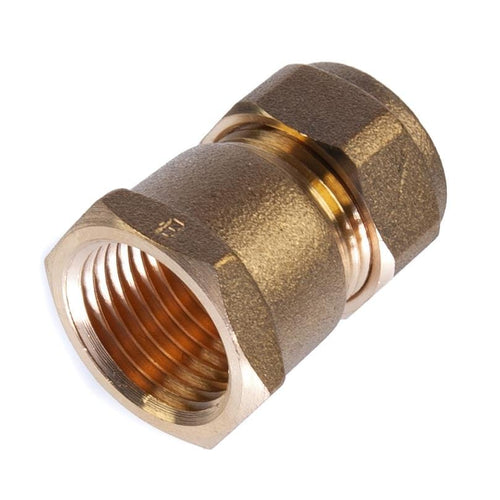 15mm x 1/2" BSP Compression Female Adaptor Brass CxFI
