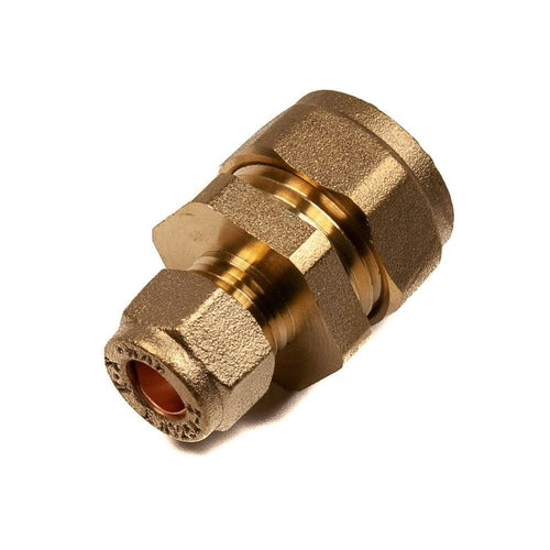 15mm x 8mm Compression Reducer Coupling Brass