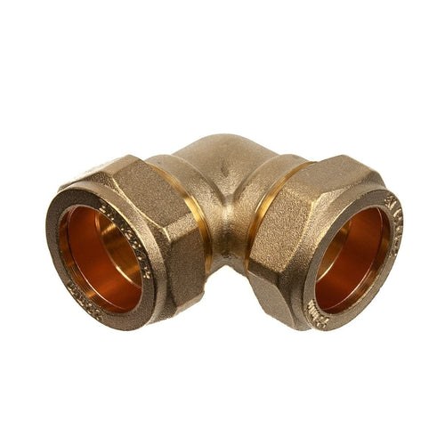 22mm Compression Elbow 90 Degrees Brass