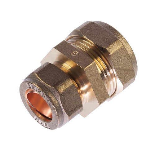 22mm x 15mm Compression Reducer Coupling Brass