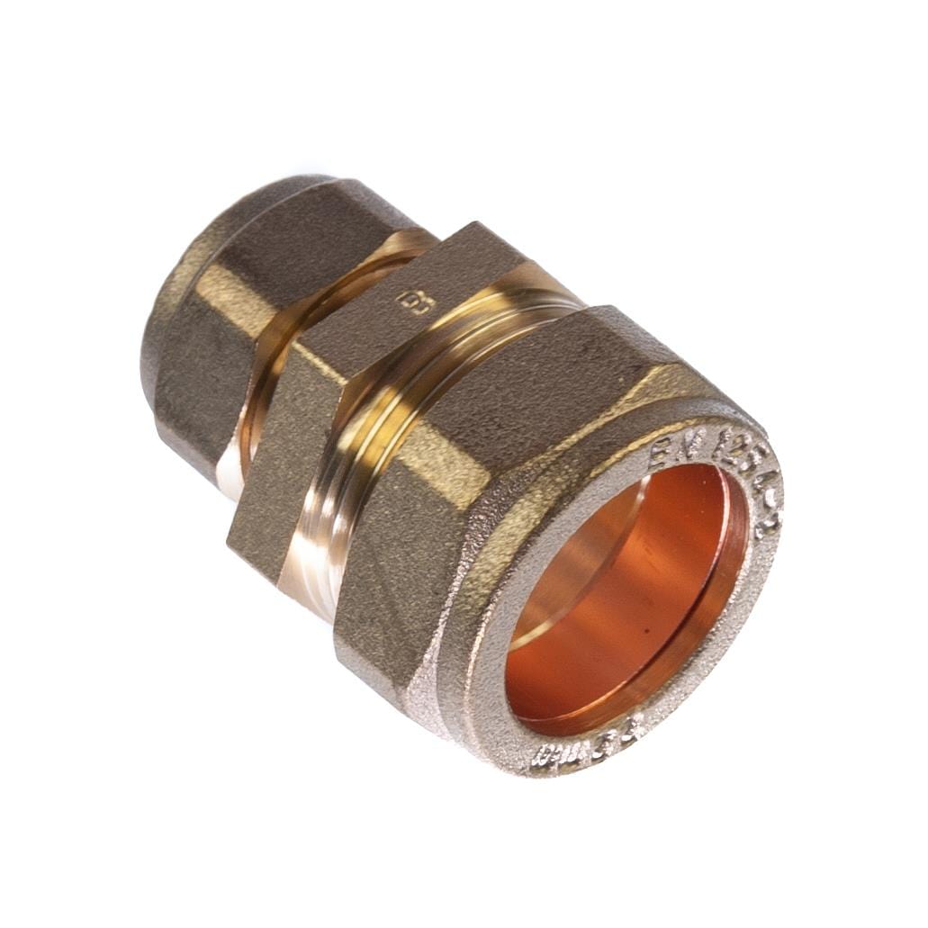 22mm x 15mm Compression Reducer Coupling Brass Compression Reducing Couplings Thunderfix 100014