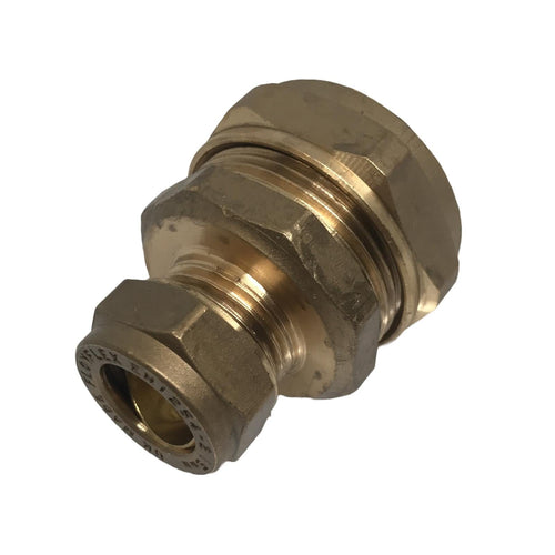 28mm x 15mm Compression Reducer Coupling Brass