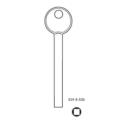 3.8mm Square Section Window Bolt Window Lock Key Long to Suit Era 824 Locks Window Keys Thunderfix 100112